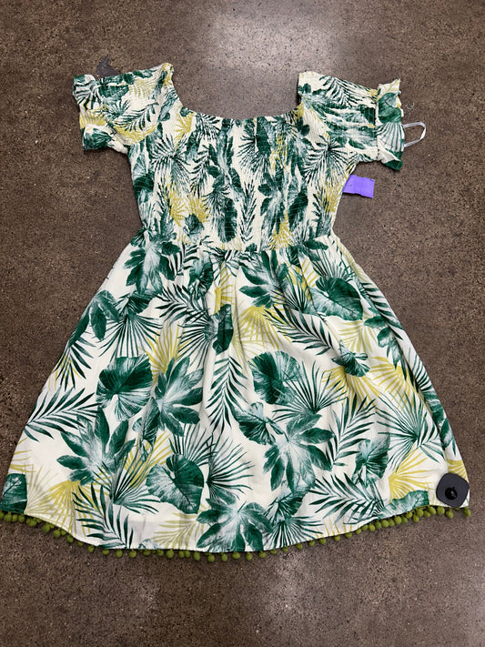 Dress Casual Short By Blue Rain In Tropical Print, Size:M