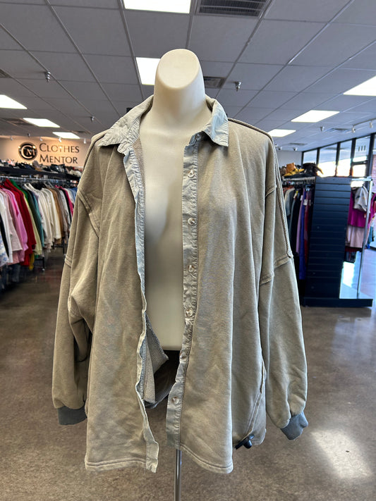 Jacket Shirt By She + Sky In Green, Size:L