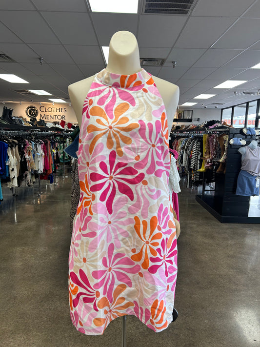 Dress Casual Short By Hutch In Orange & Pink, Size:M
