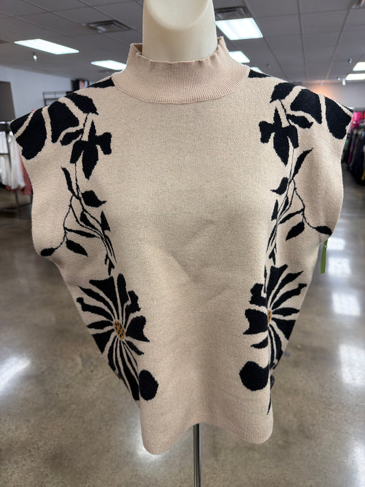 Vest Sweater By Entro In Tan, Size:L