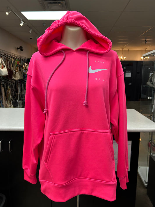 Athletic Sweatshirt Hoodie By Nike Apparel In Pink, Size:S