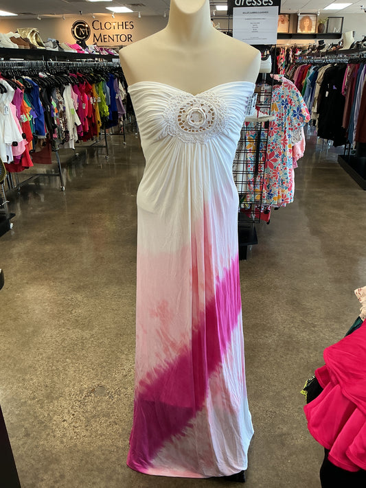 Dress Casual Maxi By Clothes Mentor In Pink & White, Size:S