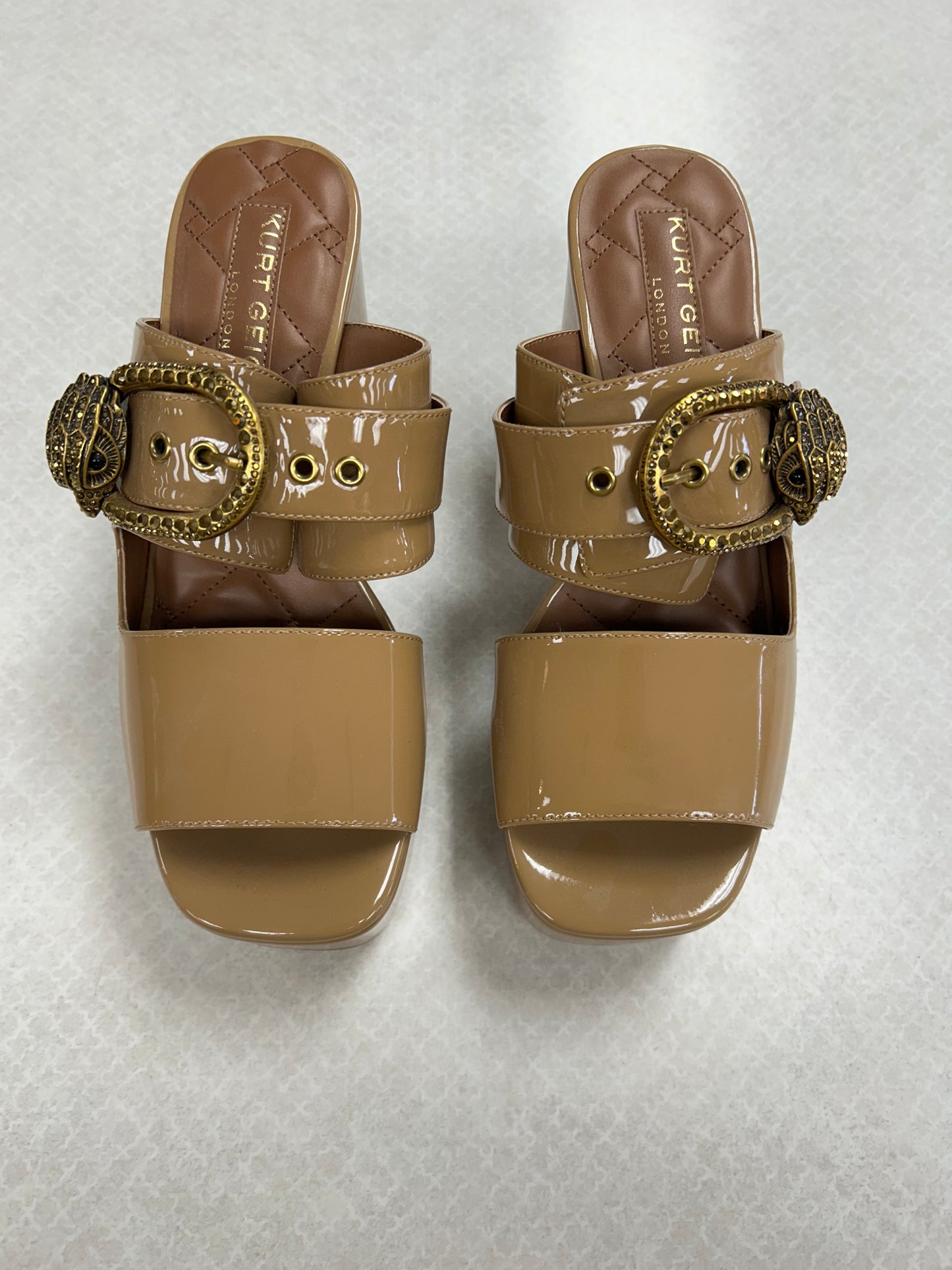 Sandals Designer By Kurt Geiger In Tan, Size:8.5