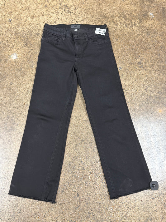Jeans Straight By Kut In Black Denim, Size:6