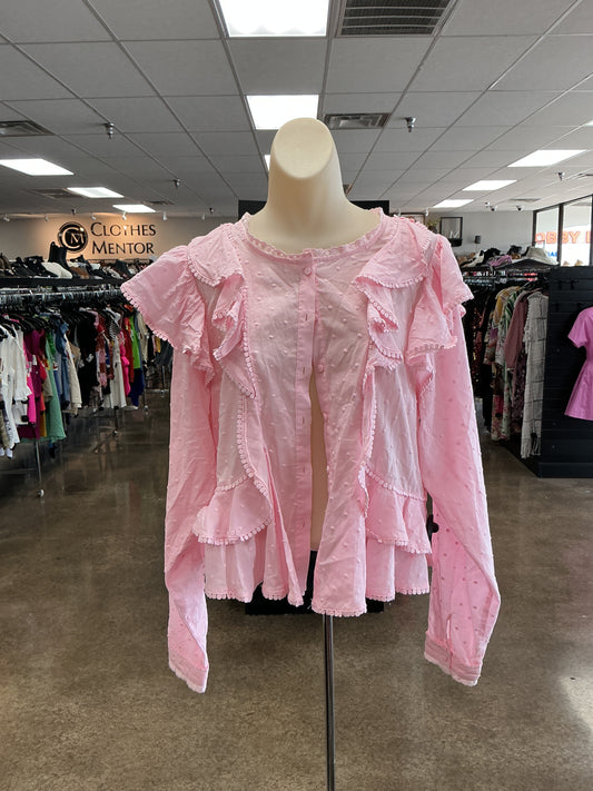 Top Ls By Clothes Mentor In Pink, Size:L