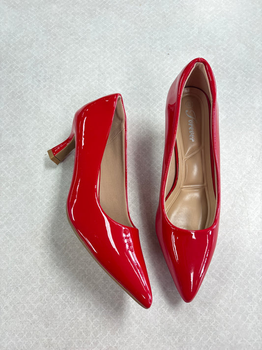 Shoes Heels Kitten By Forever In Red, Size:8