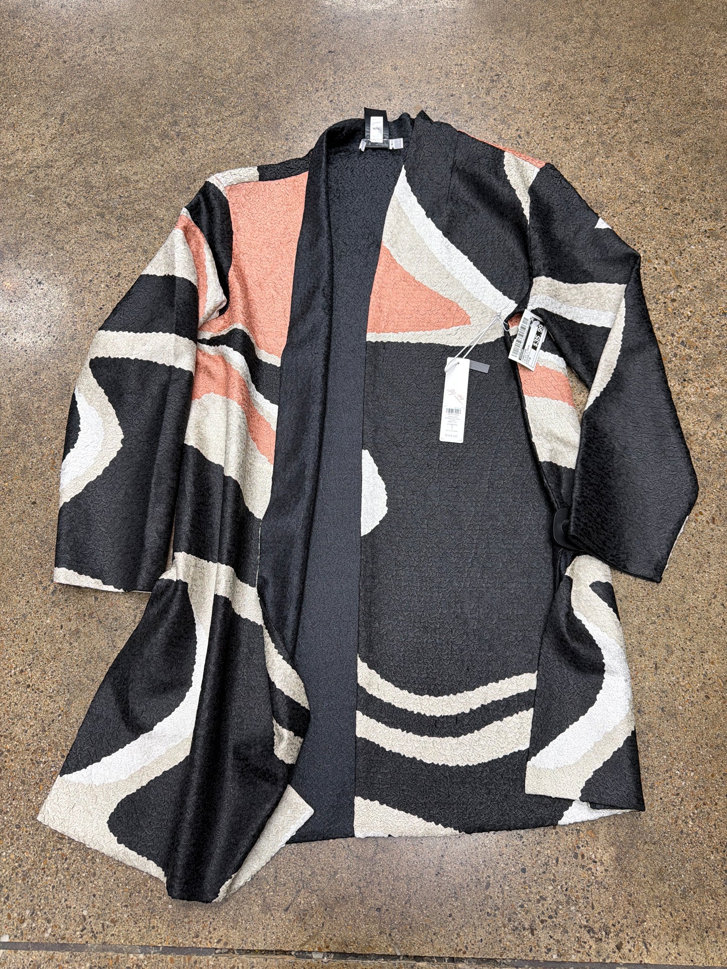 Cardigan By Chicos In Black & Cream, Size:M