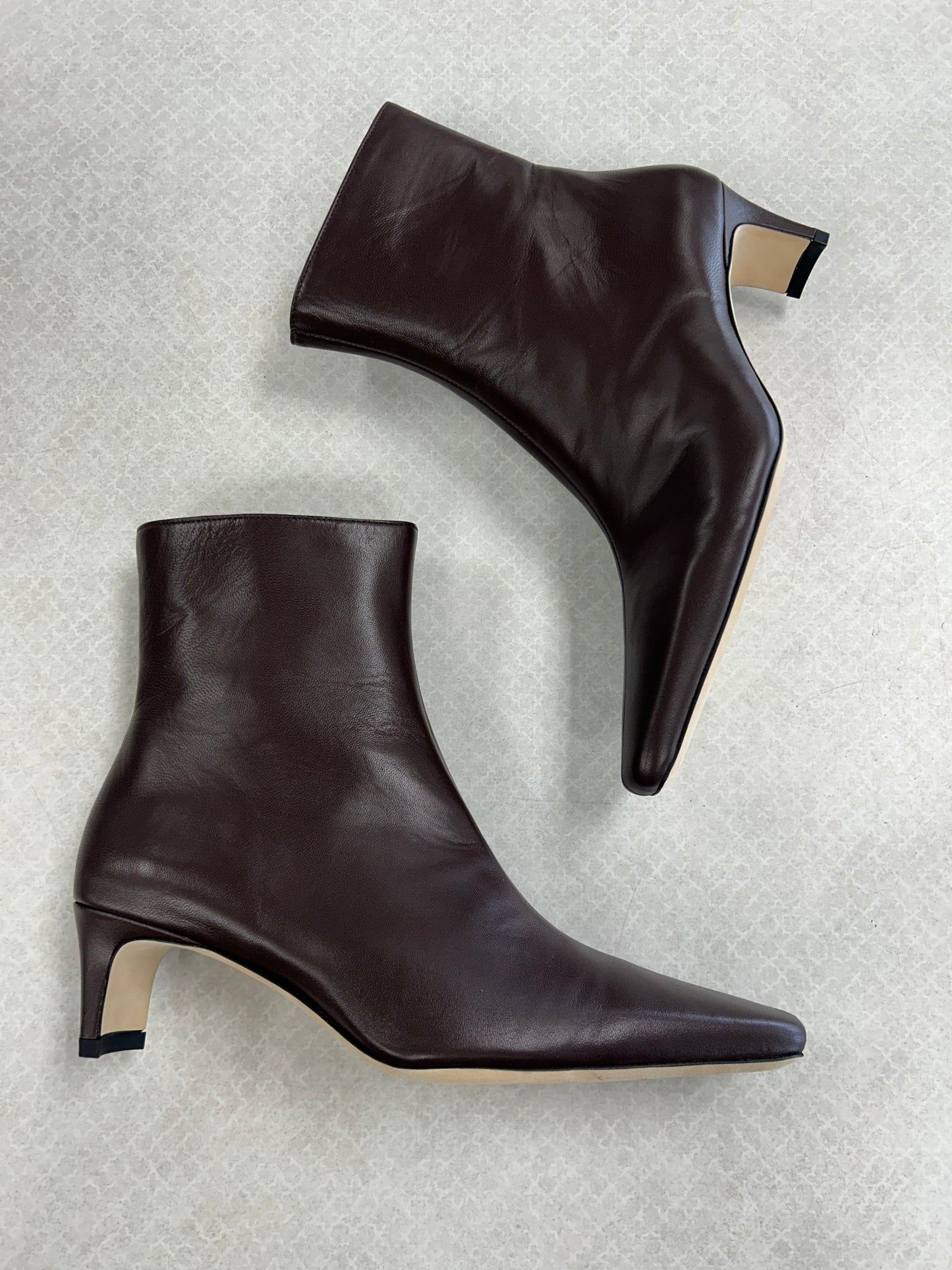 Boots Ankle Heels By Cma In Brown, Size:8