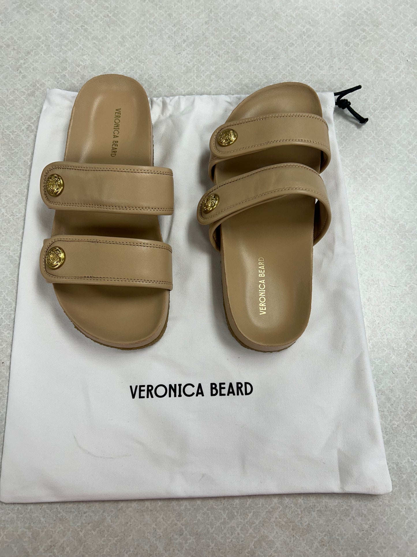 Sandals Flats By Veronica Beard In Tan, Size:7