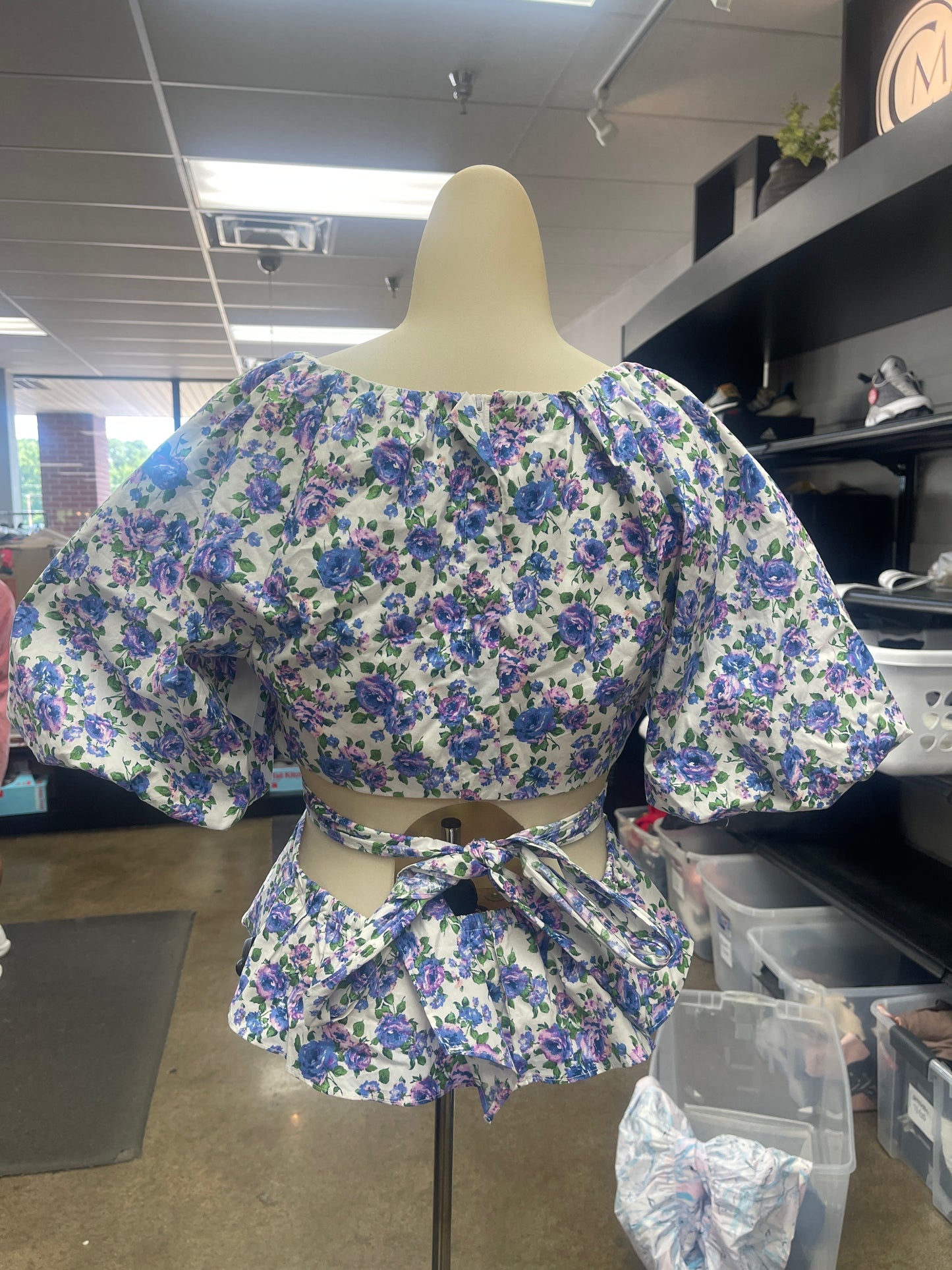 Top Ss By Clothes Mentor In Floral Print, Size:S