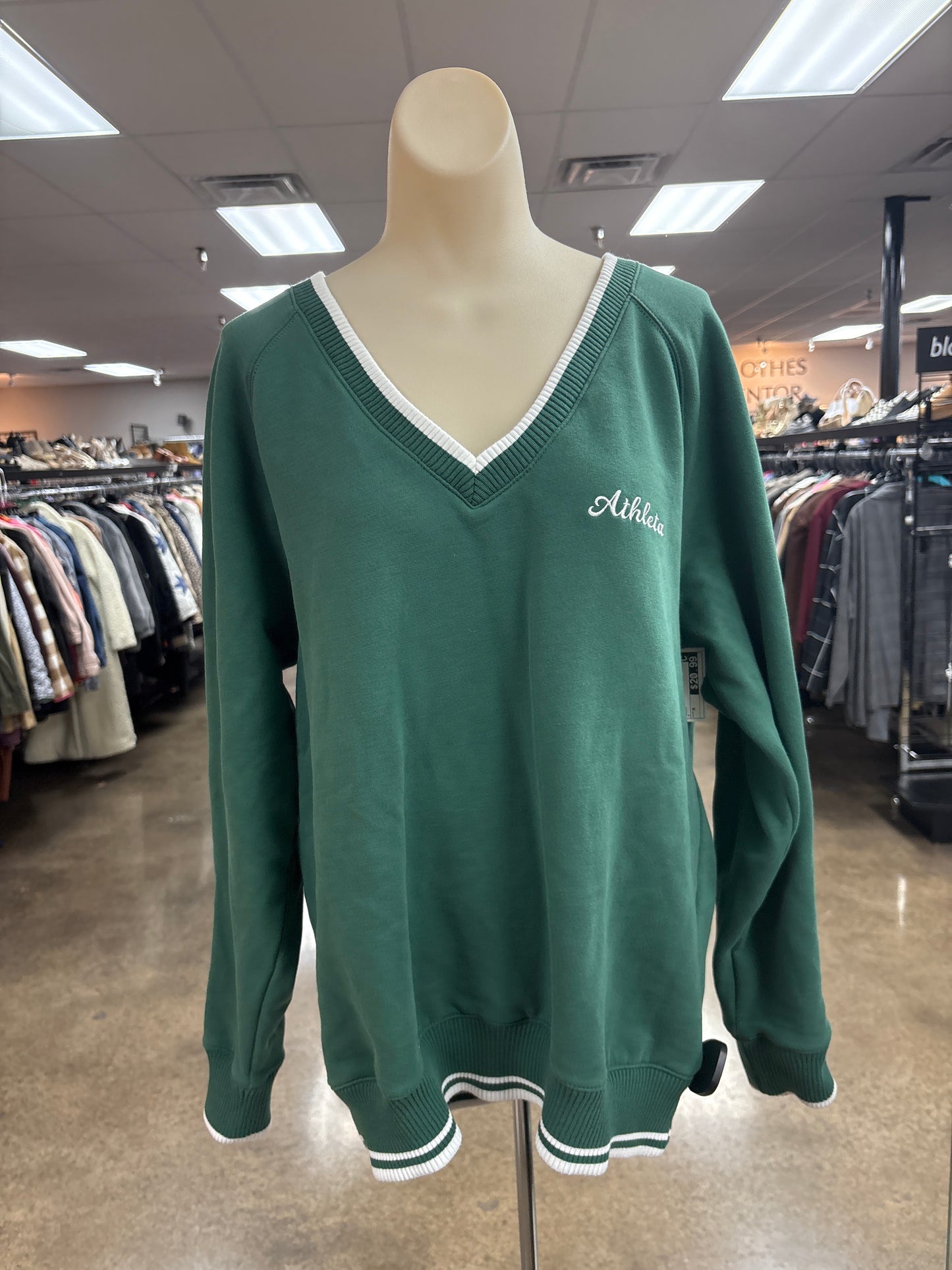 Athletic Sweatshirt Collar By Athleta In Green, Size:M