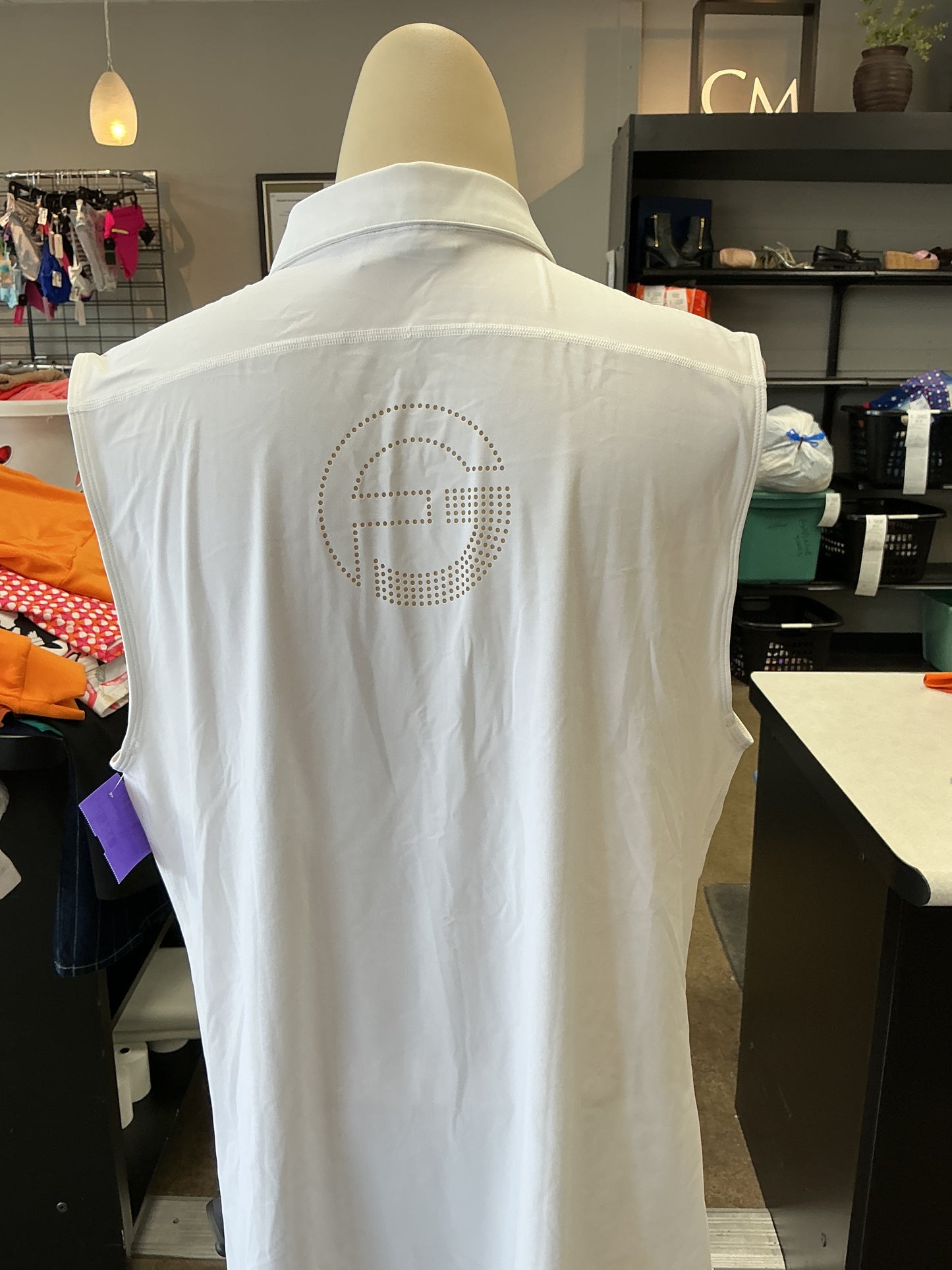 Athletic Tank Top By Clothes Mentor In White, Size:Xl