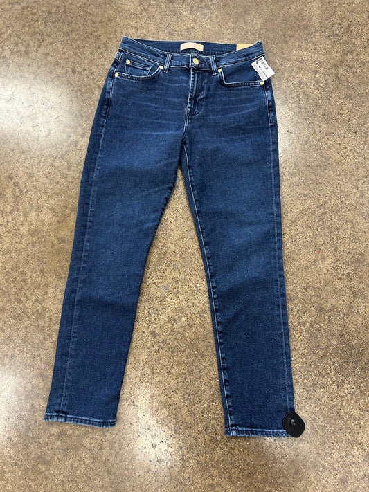 Jeans Skinny By 7 For All Mankind In Blue Denim, Size:4