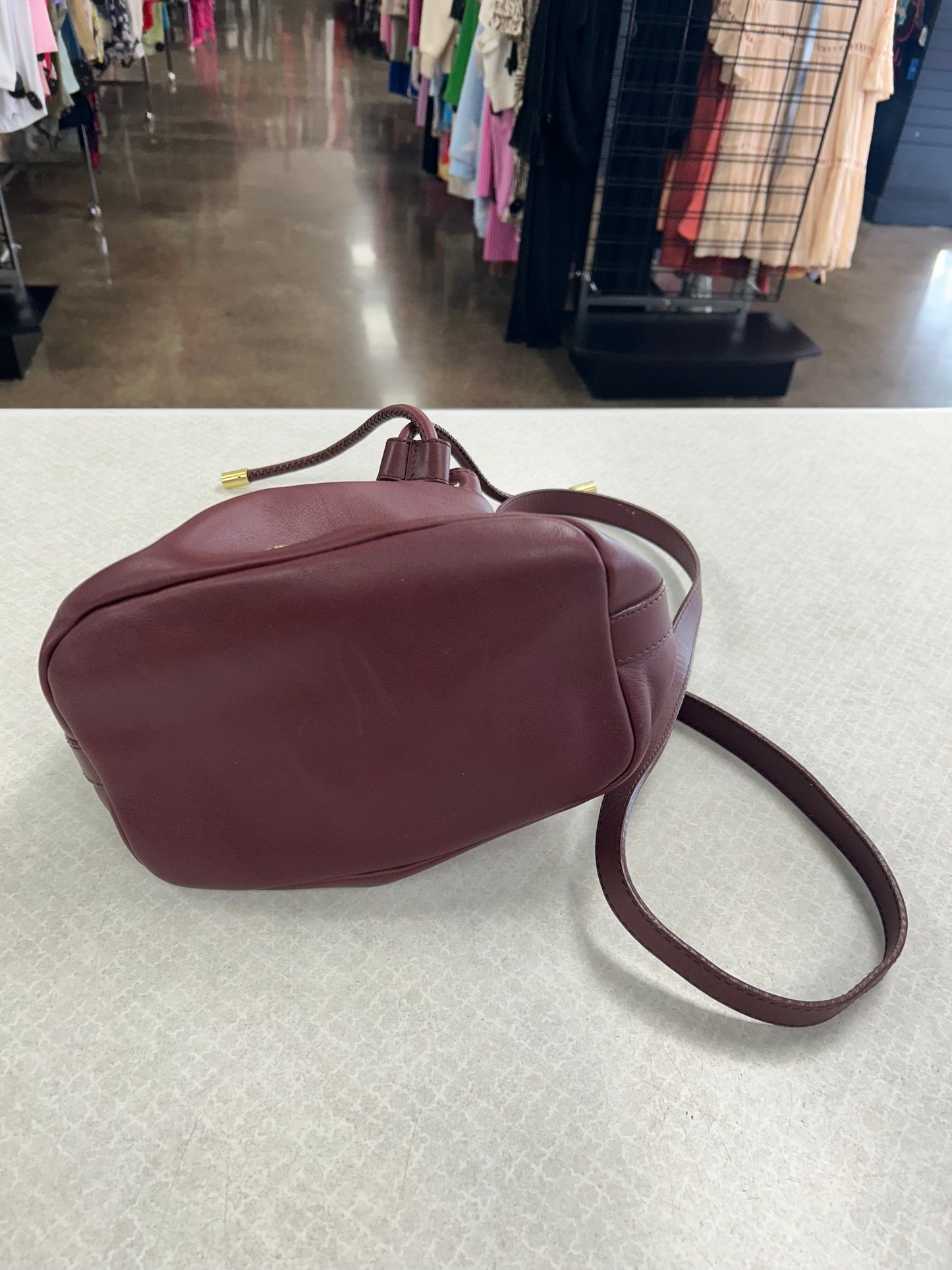 Crossbody Designer By Brahmin In Maroon, Size:Medium