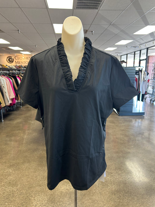 Athletic Top Ss By Clothes Mentor In Black, Size:Xxl
