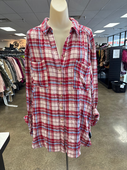 Top Ls By Pilcro In Red, Size:Xl