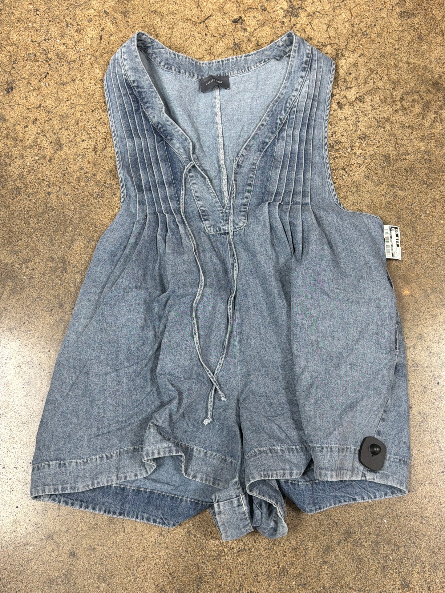 Romper By Clothes Mentor In Blue Denim, Size:L