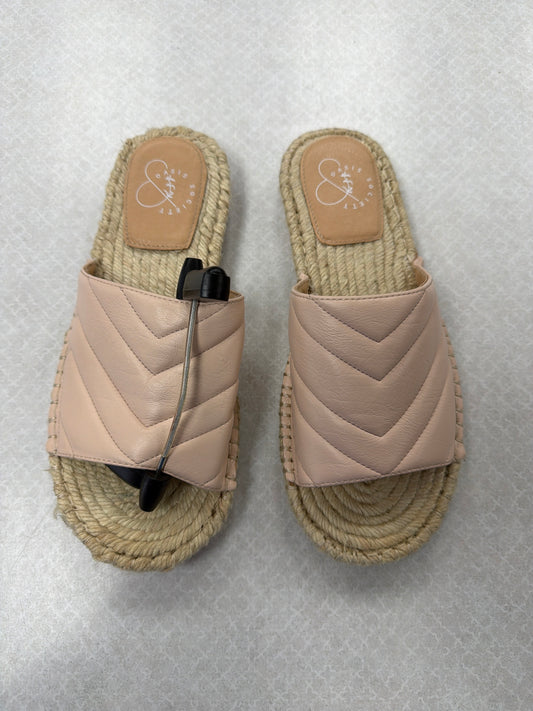 Sandals Flats By Oasis Society In Cream, Size:7.5