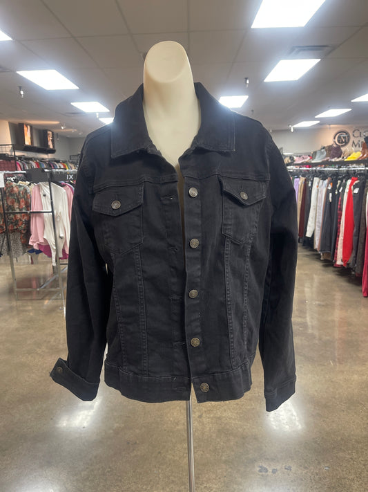 Jacket Denim By DASH In Black Denim, Size:M