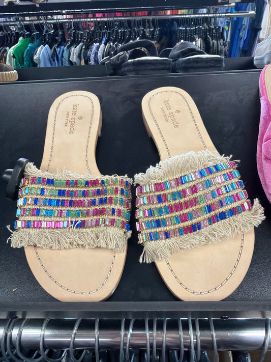 Sandals Designer By Kate Spade In Blue & Pink, Size:7.5