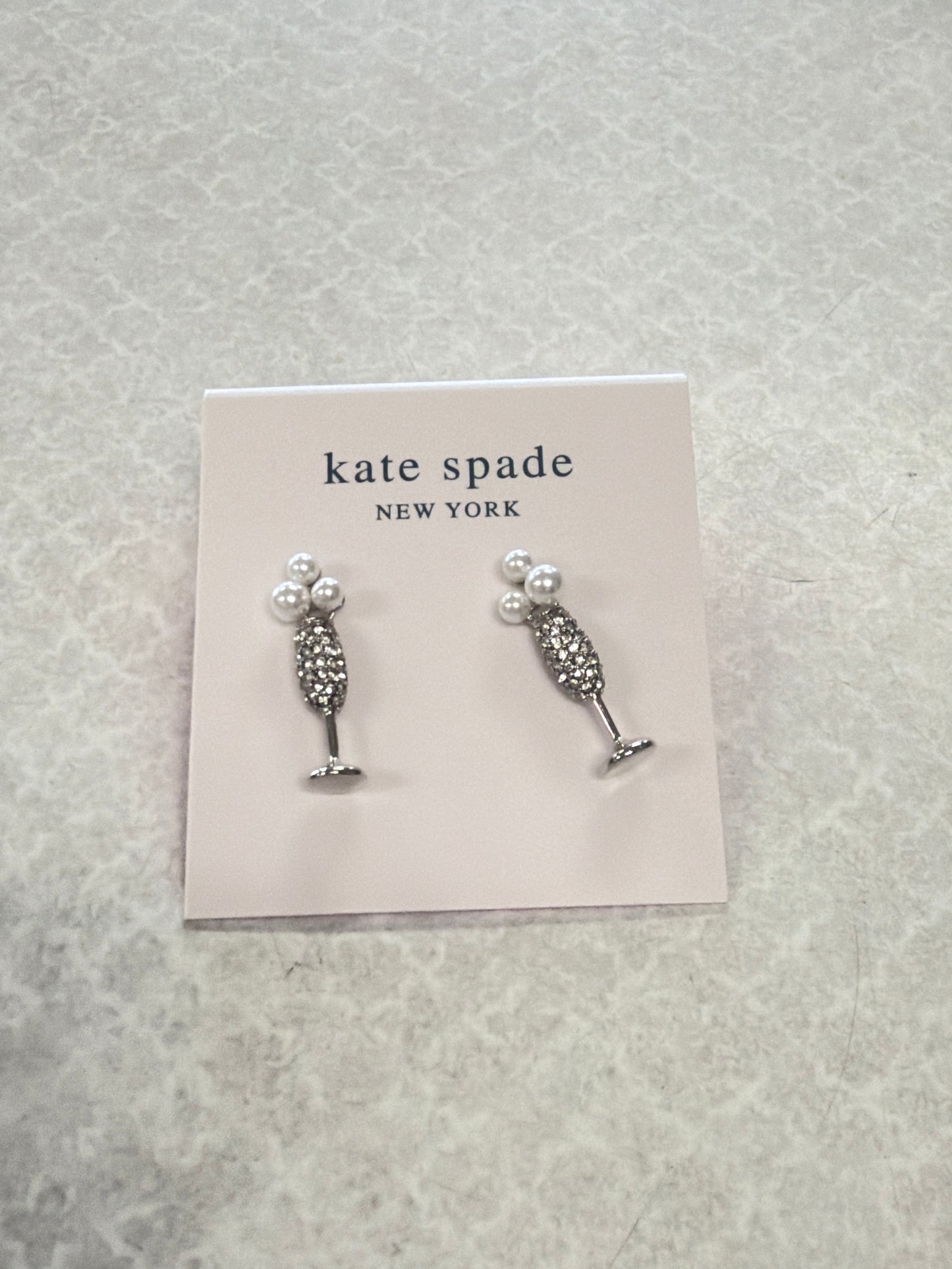 Earrings Designer By Kate Spade In Silver