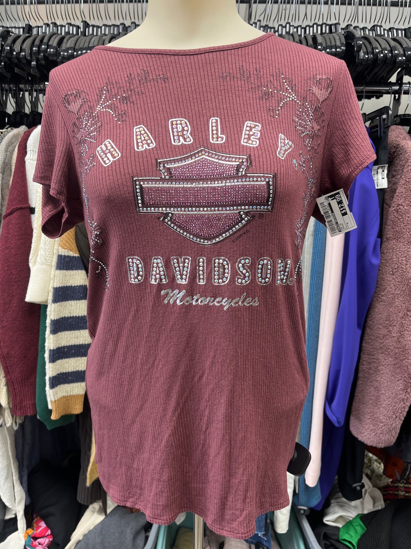 Top Ss By Harley Davidson In Maroon, Size:S