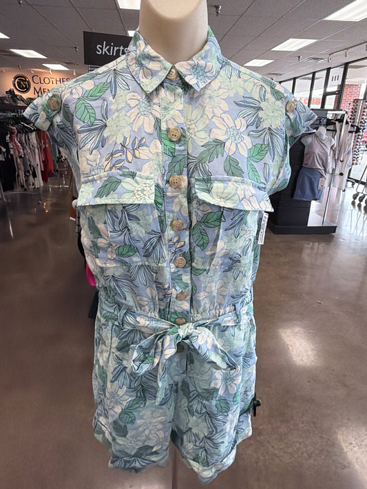 Romper By Loft In Blue & Green, Size:Xs