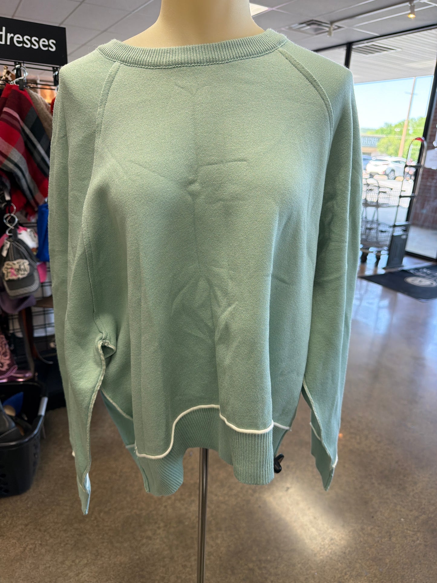 Sweater By Pilcro In Green, Size:M