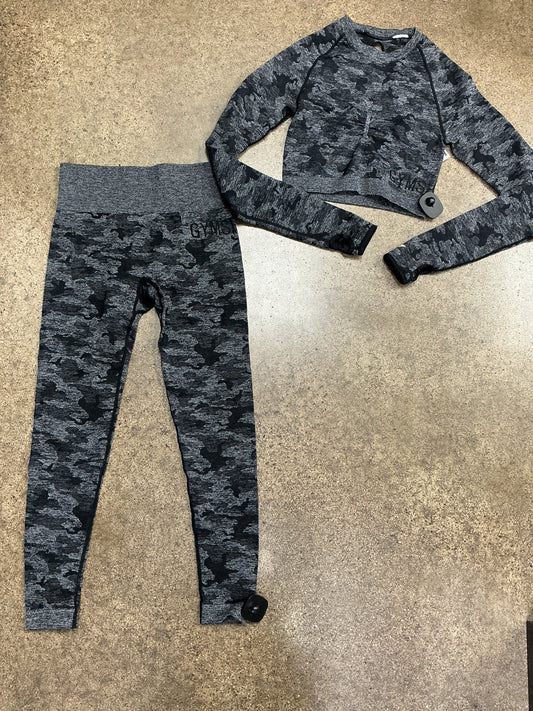 Athletic Pants 2Pc By Gym Shark In Black & Grey, Size:S