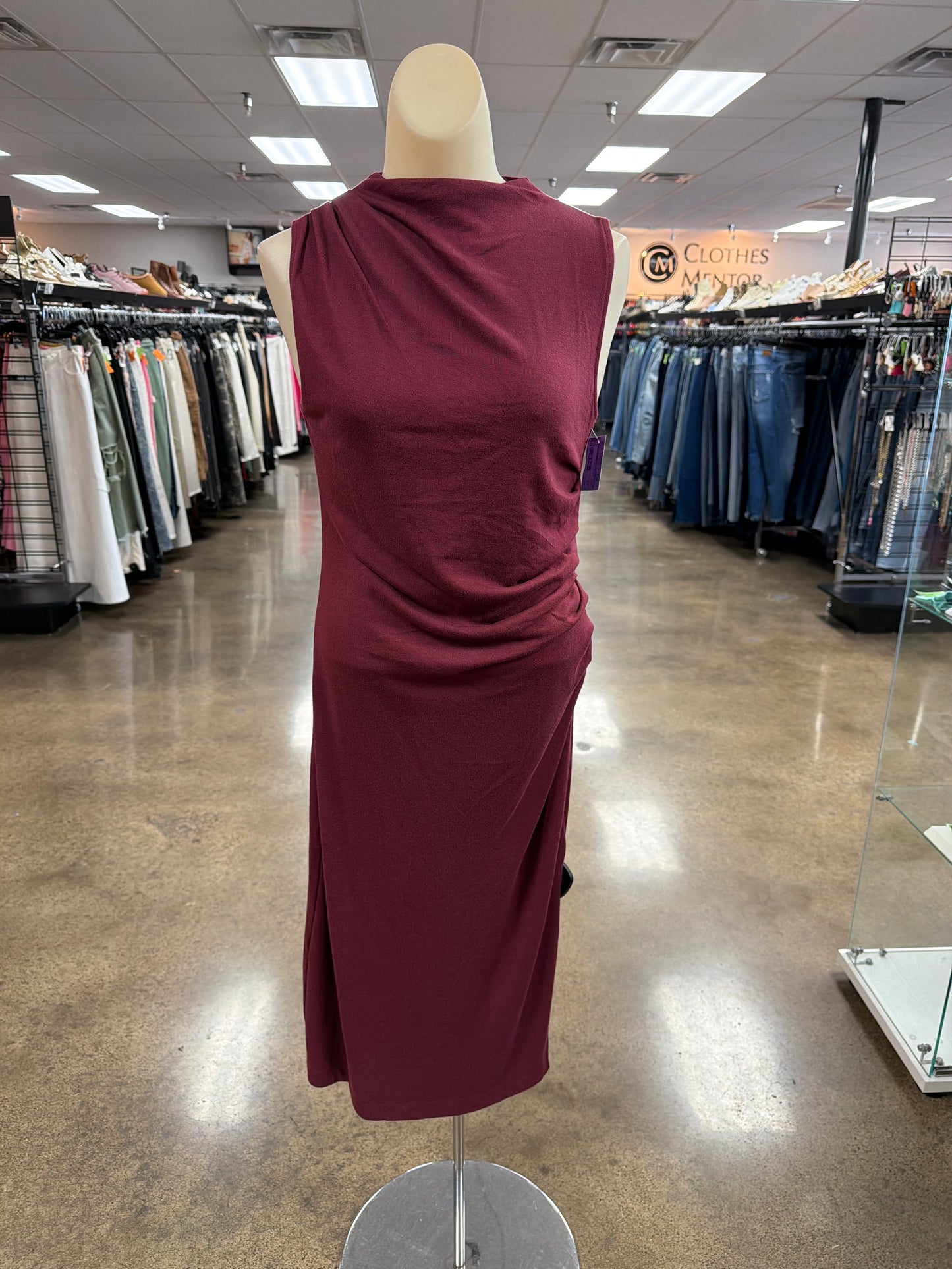 Dress Casual Maxi By Banana Republic In Maroon, Size:S
