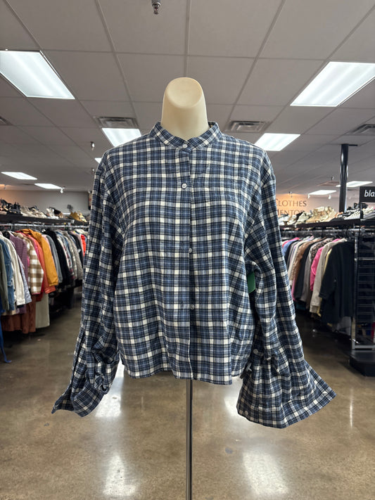 Top Ls By Clothes Mentor In Blue, Size:M