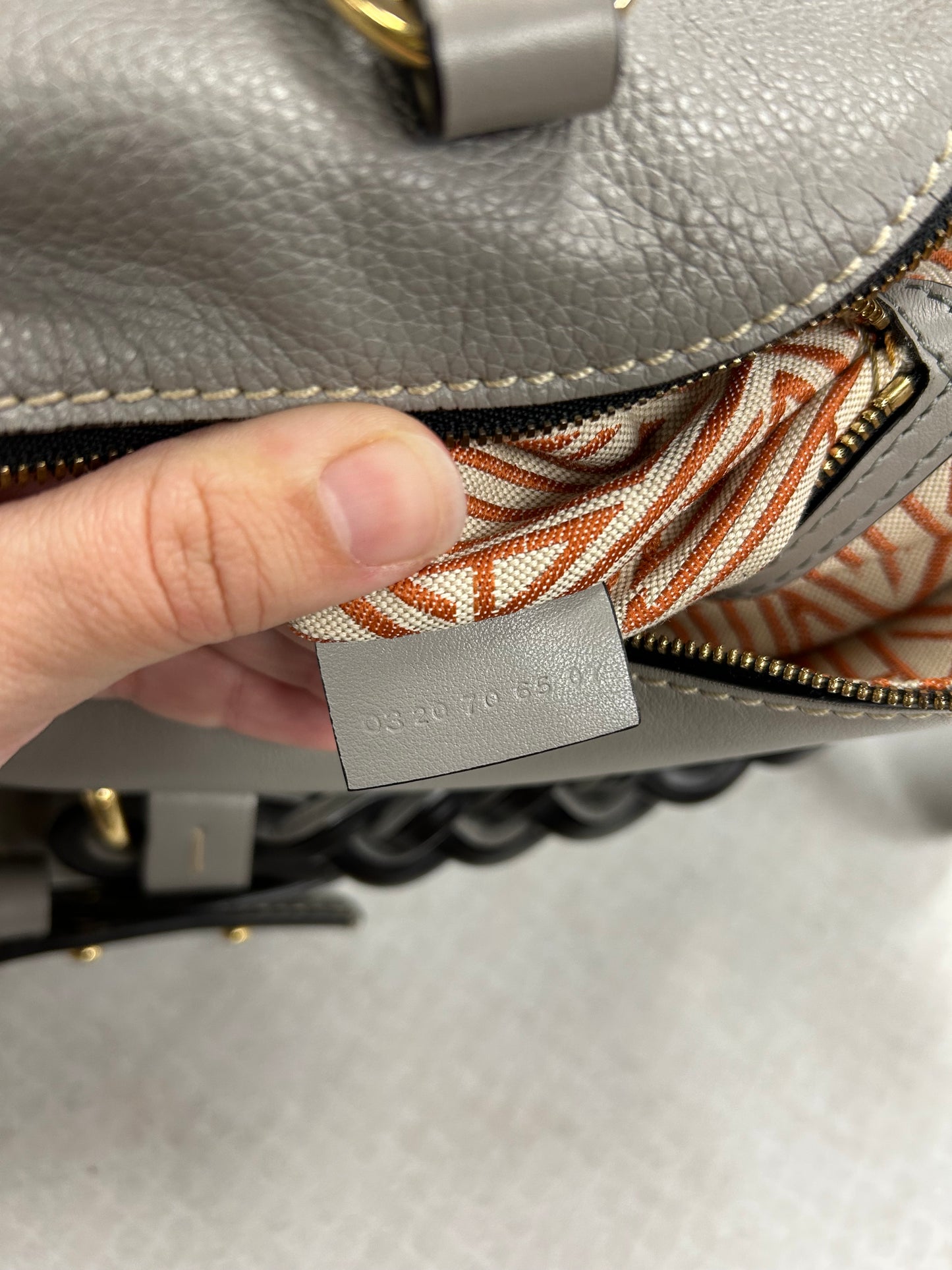 Handbag Luxury Designer By Chloe In Grey, Size:Medium