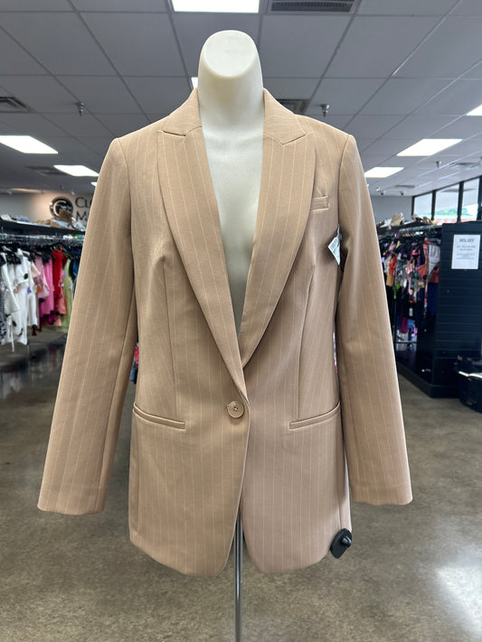 Blazer By Express In Tan & White, Size:S