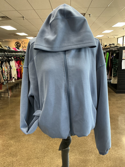 Athletic Jacket By Lululemon In Blue, Size:10