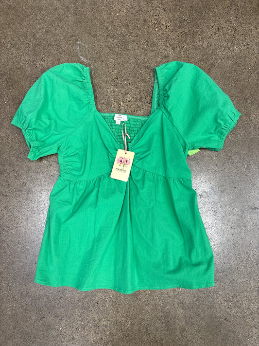 Top Ss By Entro In Green, Size:L