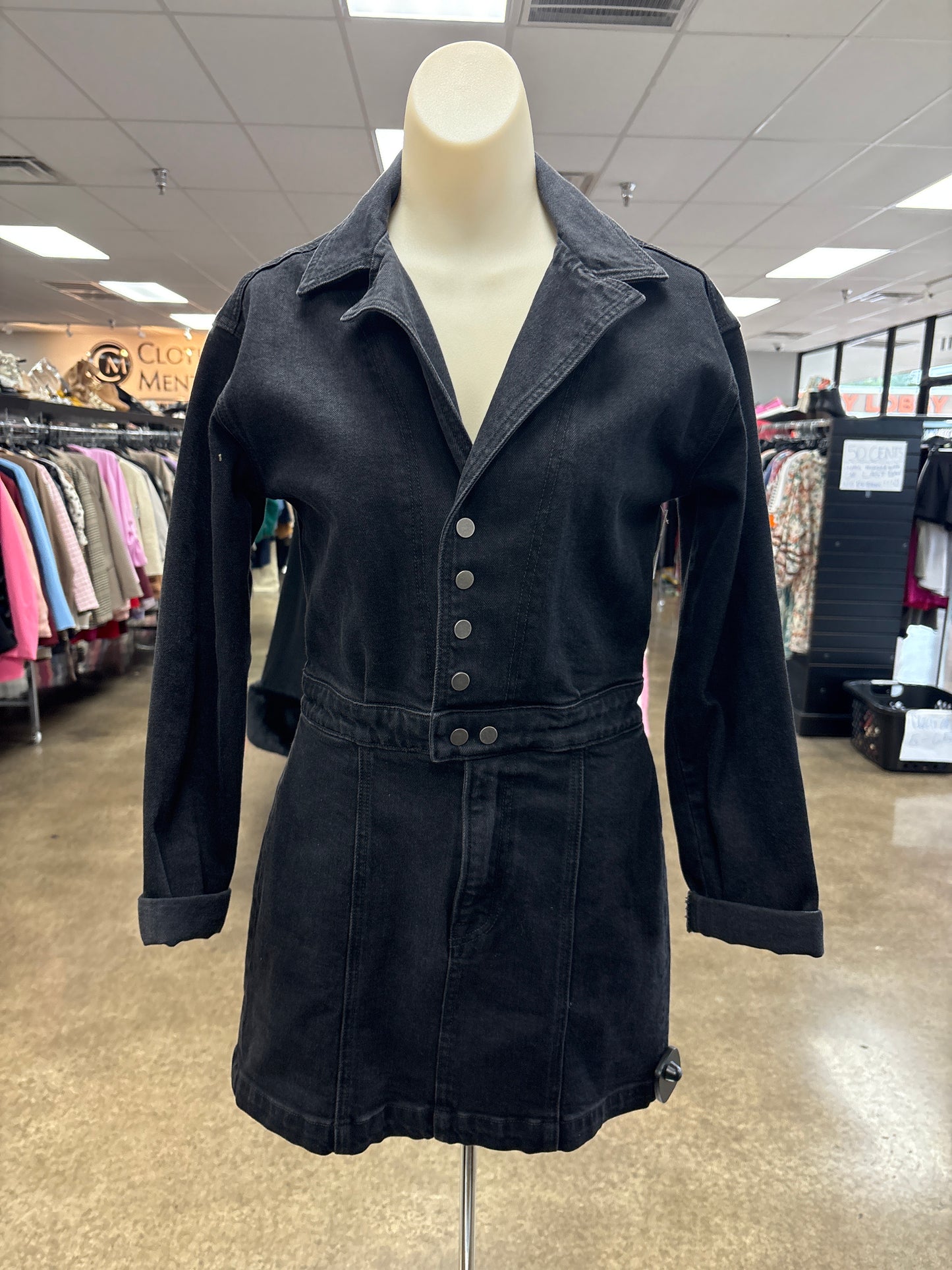 Dress Casual Short By Cma In Black Denim, Size:S