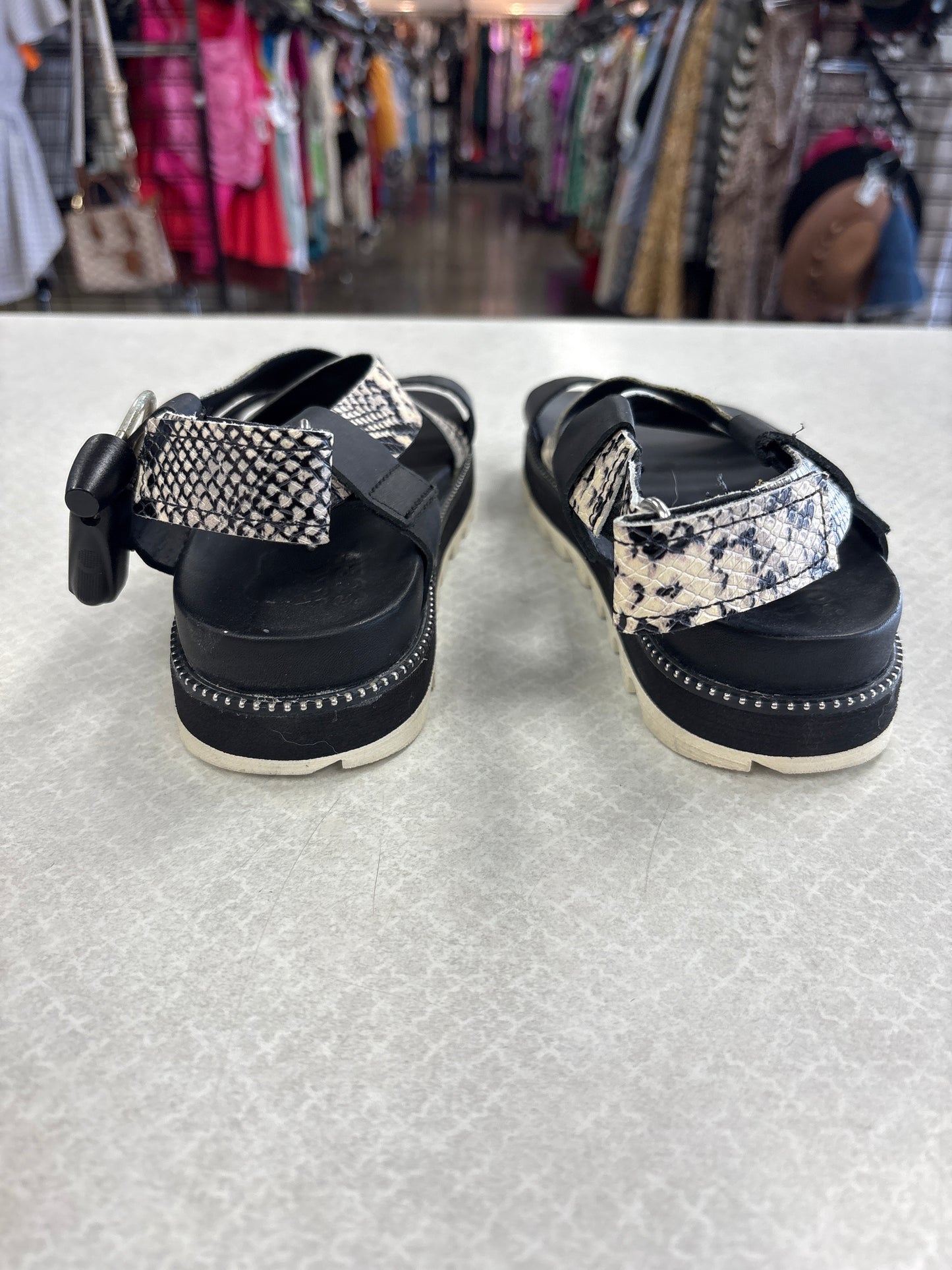 Sandals Flats By Sorel In Black, Size:6