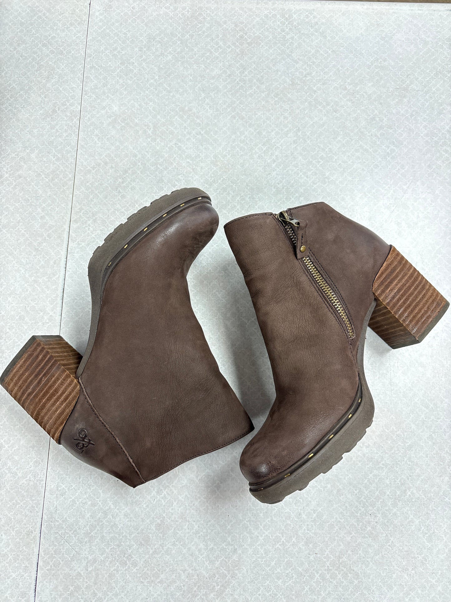 Boots Ankle Heels By Otbt In Brown, Size:7.5