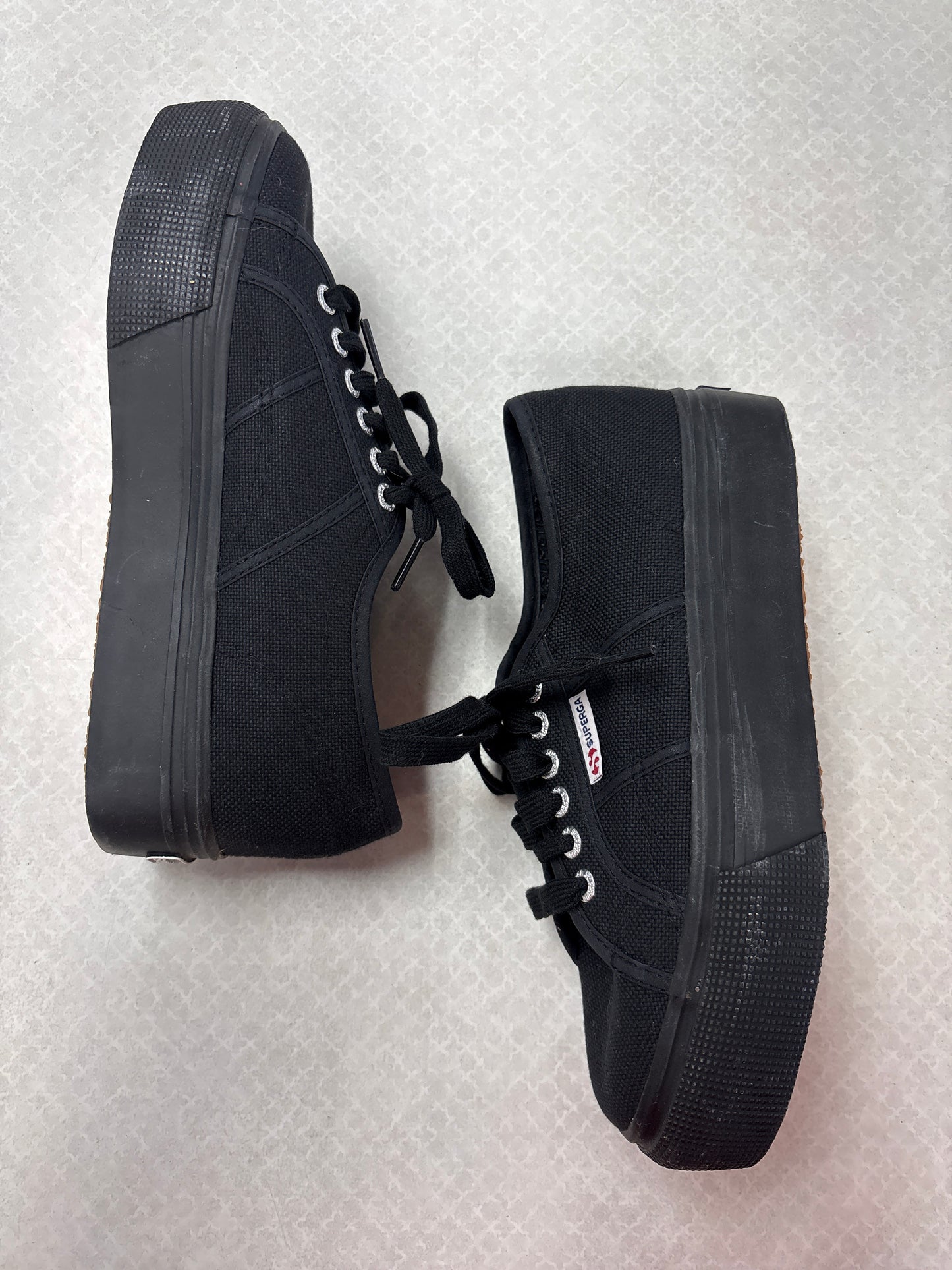 Shoes Sneakers Platform By Superga In Black, Size:8