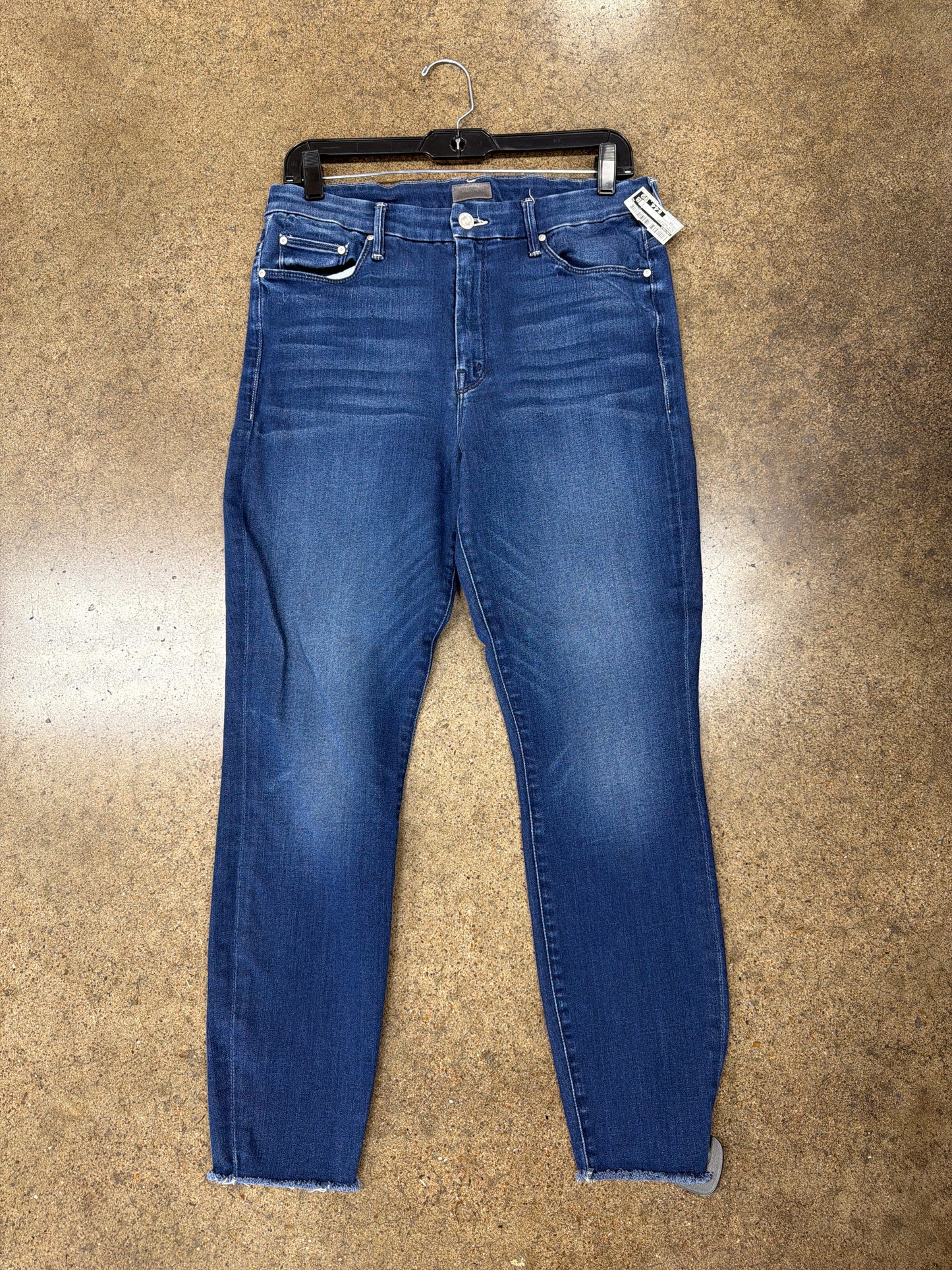 Jeans Skinny By Mother In Blue Denim, Size:14