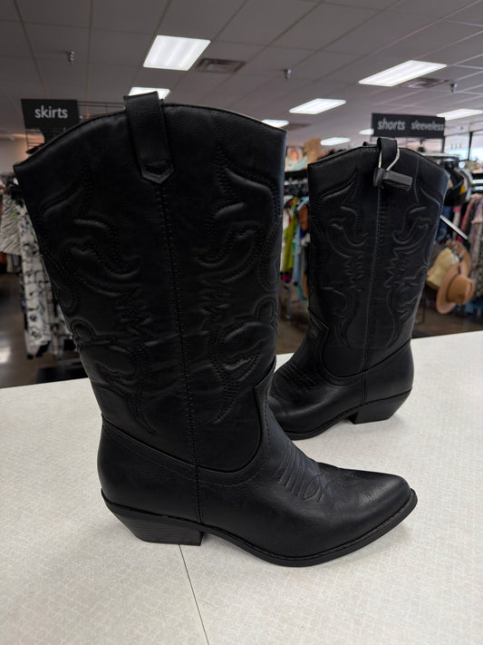 Boots Western By Soda In Black, Size:10