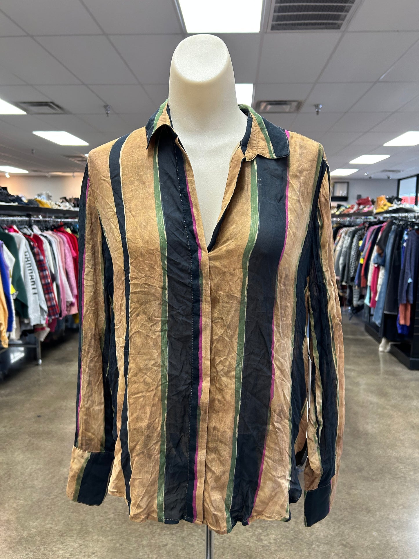 Top Ls By Bella Dahl In Striped Pattern, Size:S