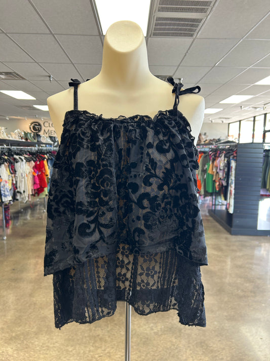 Top Sleeveless By Pol In Black, Size:M