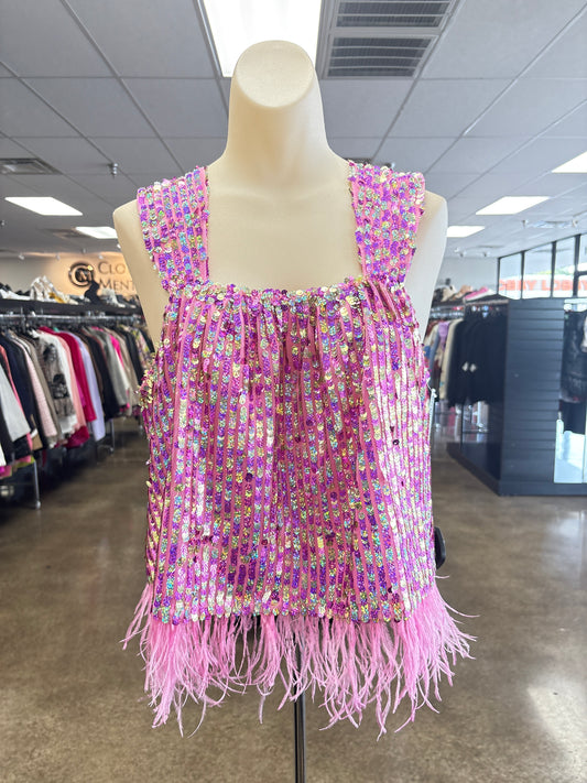 Top Sleeveless By Cma In Pink, Size:M