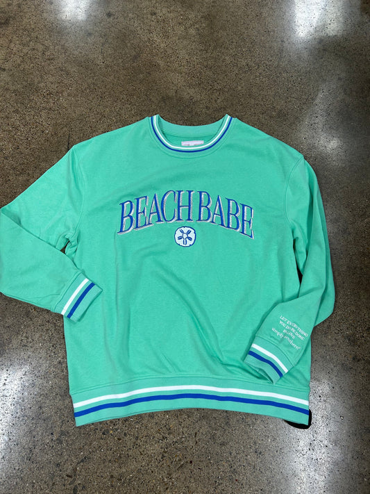 Sweatshirt Crewneck By Simply Southern In Blue & Green, Size:S