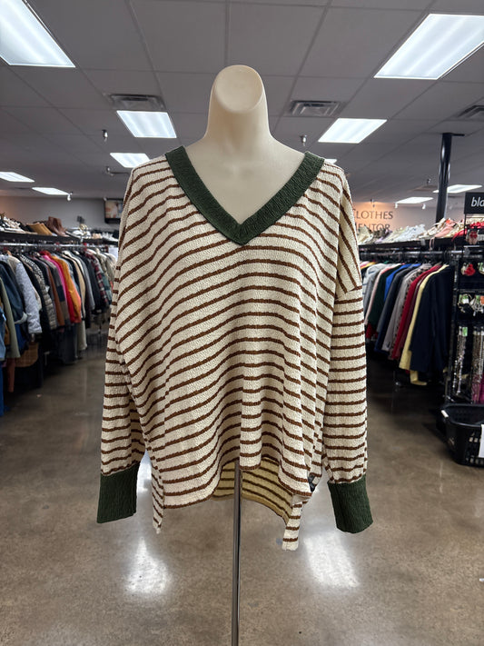 Top Ls By Fantastic Fawn In Cream & Green, Size:M