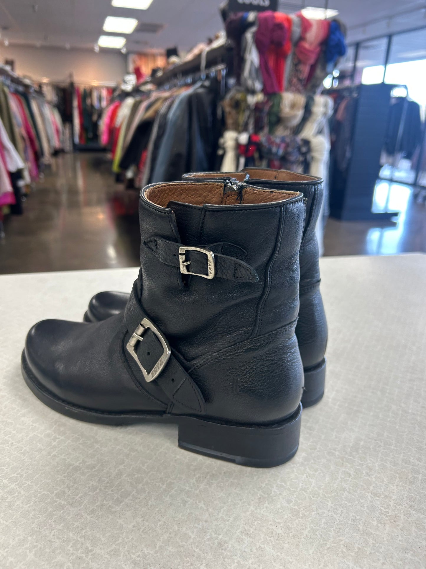 Boots Designer By Frye In Black, Size:7