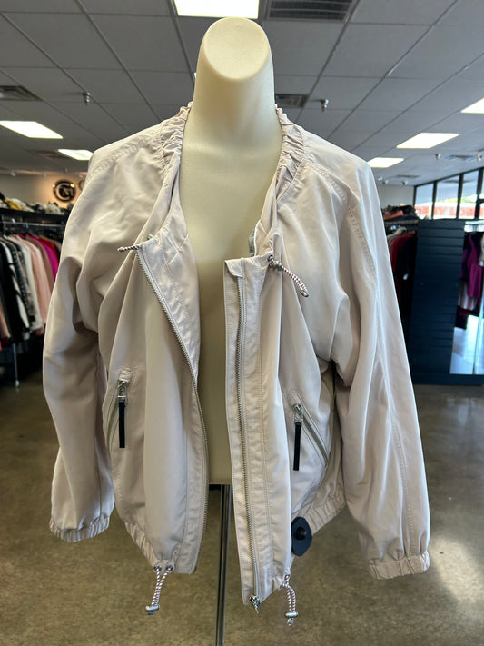 Athletic Jacket By Athleta In Tan, Size:M