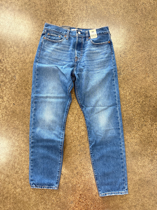 Jeans Straight By Levis In Blue Denim, Size:8