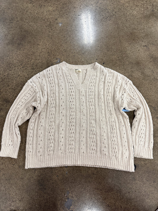Sweater By Haptics In Tan, Size:3X